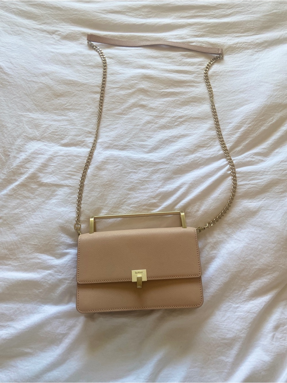 Botkier Nude Blush Leather Crossbody with Gold Hardware - Picture 9 of 9